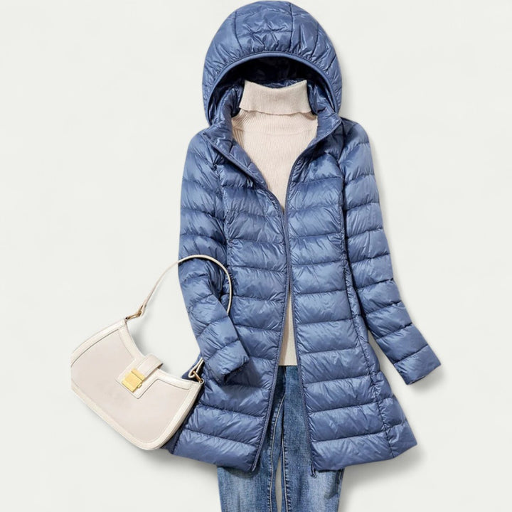 Leichte Damen Steppjacke mit Kapuze für Übergangszeit
