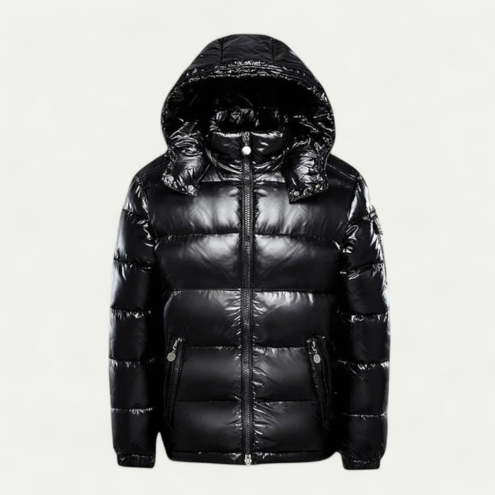Wärmende Herren Steppjacke mit Abnehmbarer Kapuze