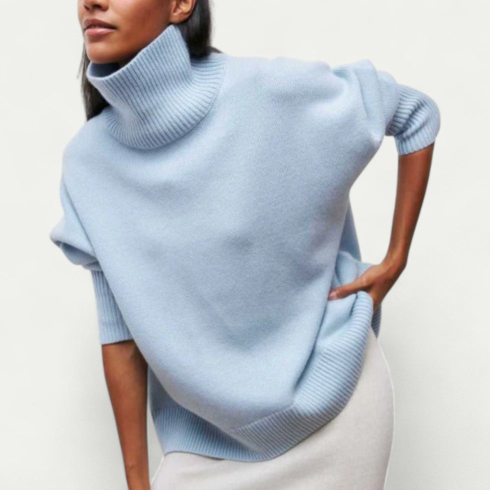 Rollkragenpullover Damen locker gestrickt