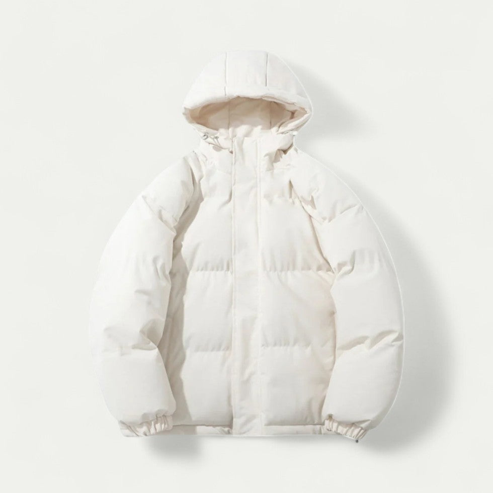 Gepolsterte Herren Winterjacke mit Abnehmbarer Kapuze