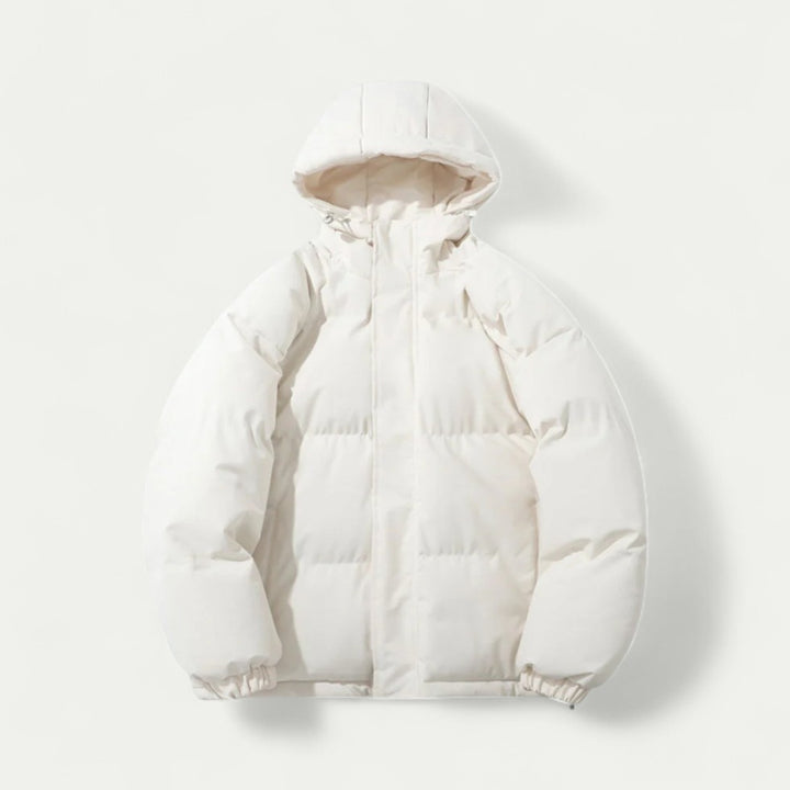 Gepolsterte Herren Winterjacke mit Abnehmbarer Kapuze