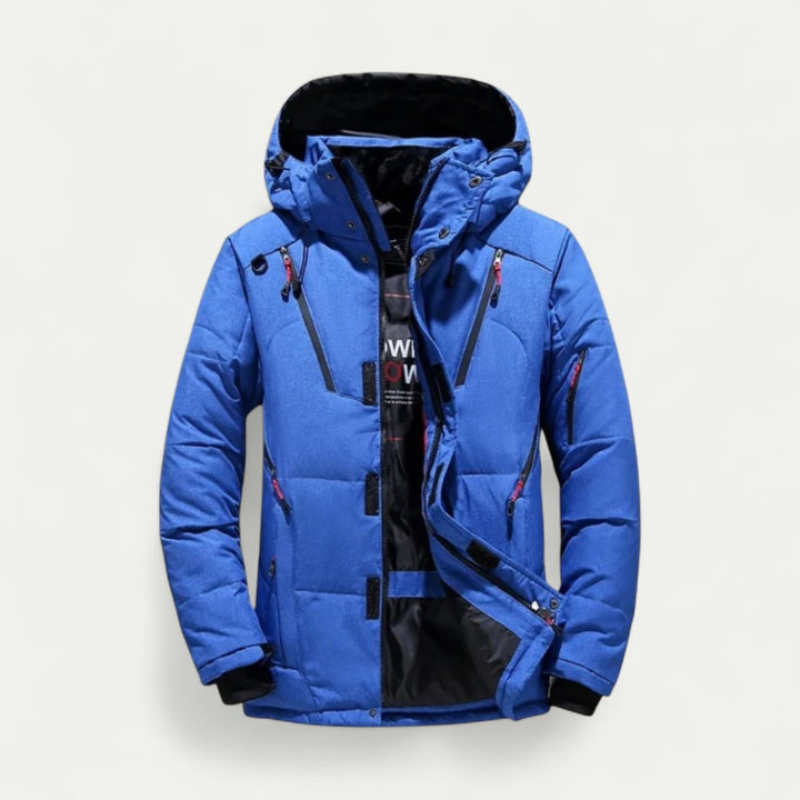 Warme Herren Winterjacke mit Abnehmbarer Kapuze