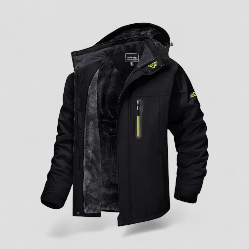 Wasserabweisende Gefütterte Herren Winterjacke mit Kapuze