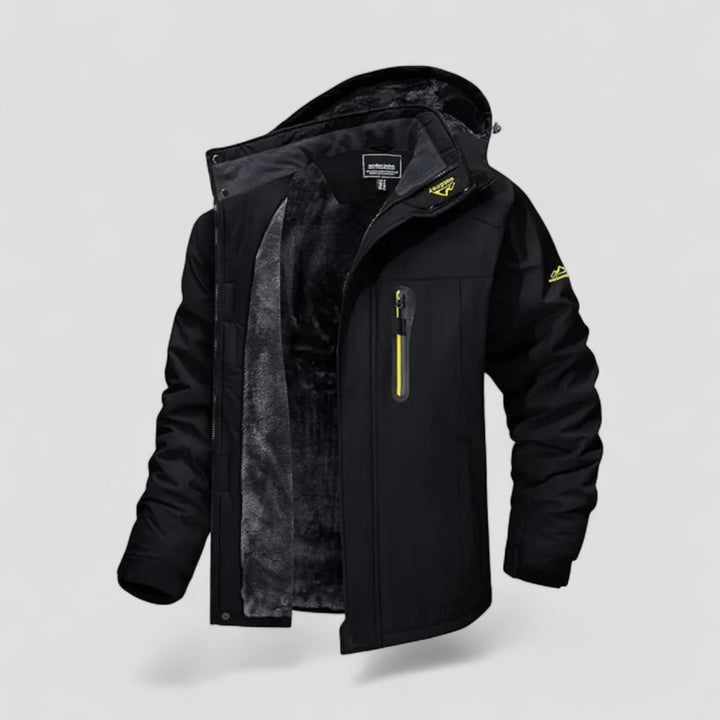 Wasserabweisende Gefütterte Herren Winterjacke mit Kapuze