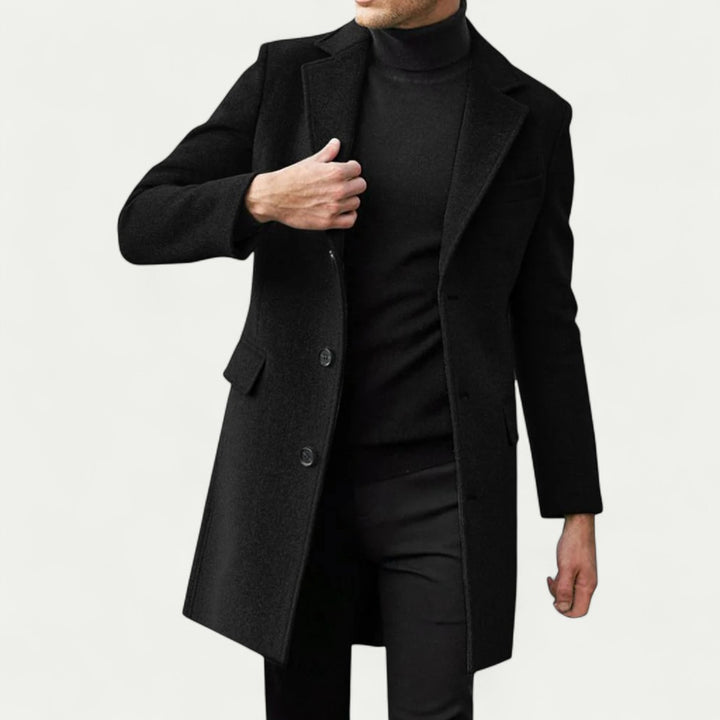 Eleganter Herren Wollmantel für Business und Freizeit
