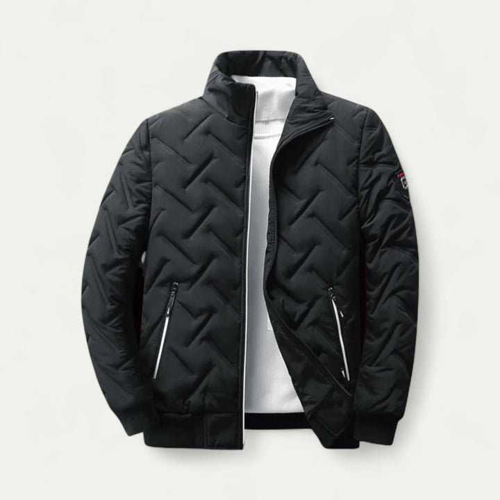 Steppjacke Herren mit Stehkragen und Reißverschluss
